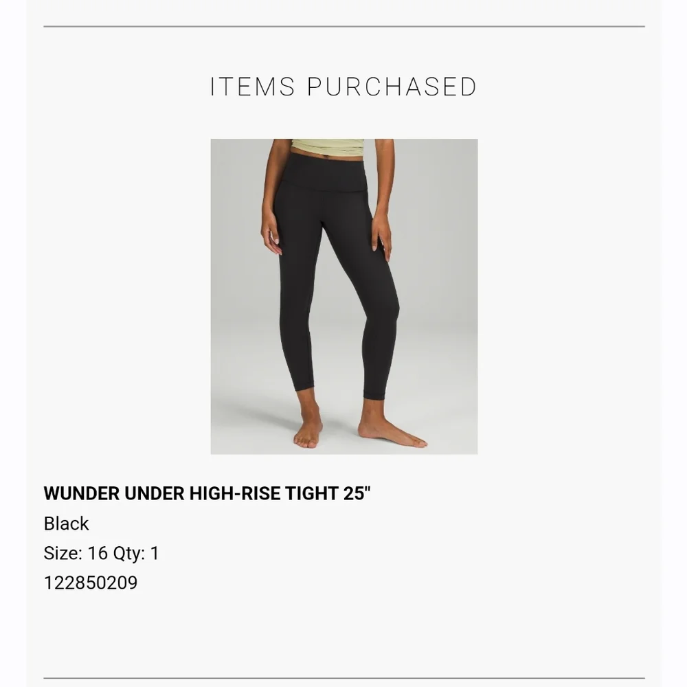 Lululemon Wunder Under 25" - Picture 2 of 6